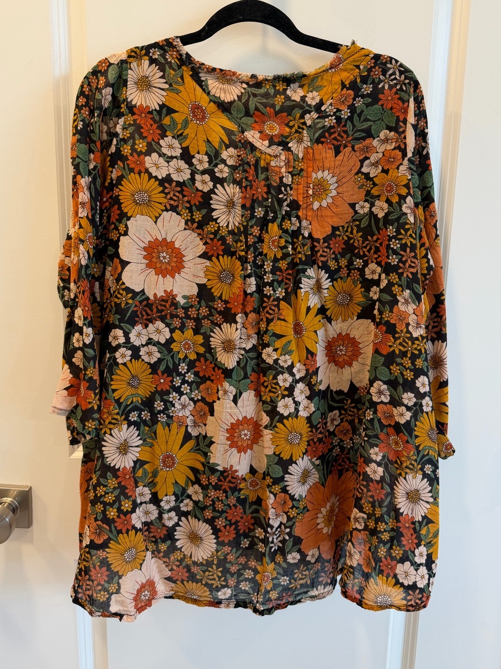 NATURAL LIFE Women’s Boho Floral Lightweight Top Long Sleeve size L/XL - Picture 5 of 12
